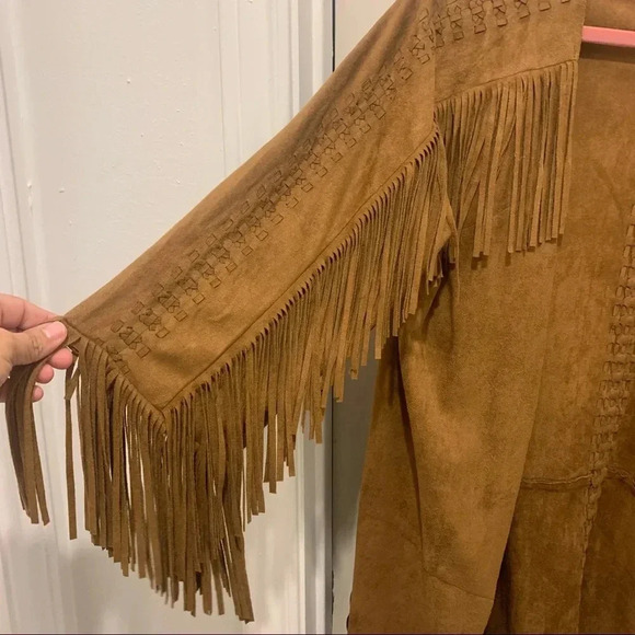 Tan Suede Fringe Jacket - Picture 3 of 5